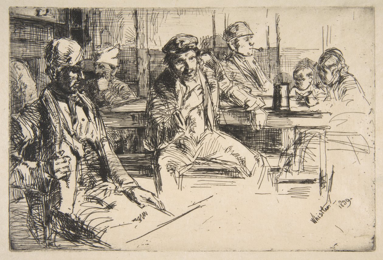 Kikötőmunkások alkotó: James McNeill Whistler