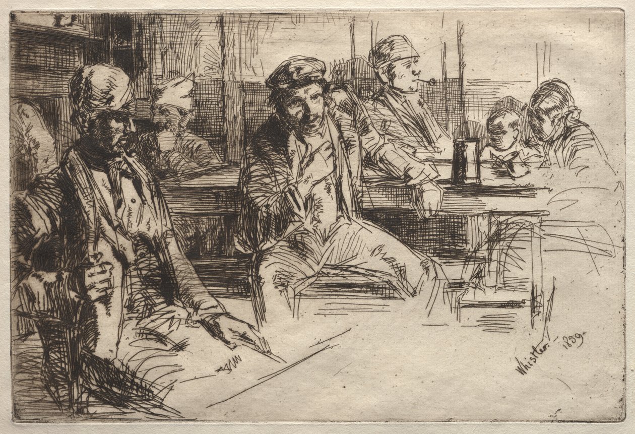 Kikötői munkások alkotó: James McNeill Whistler