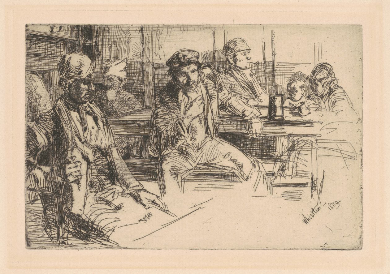 Kikötőmunkások alkotó: James McNeill Whistler