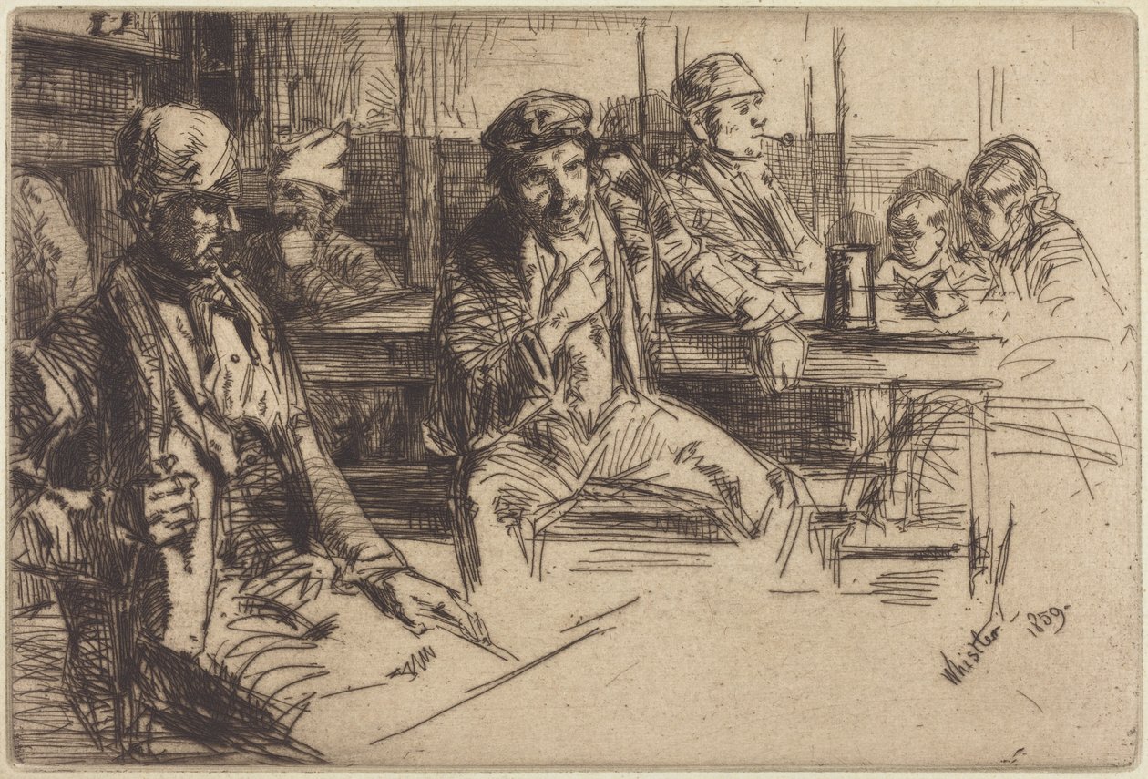 Kikötőmunkások alkotó: James McNeill Whistler