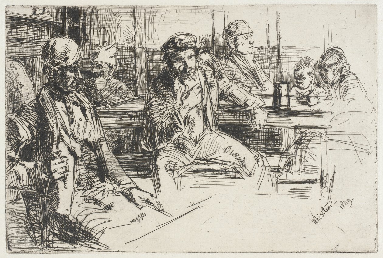 Kikötőmunkások alkotó: James McNeill Whistler