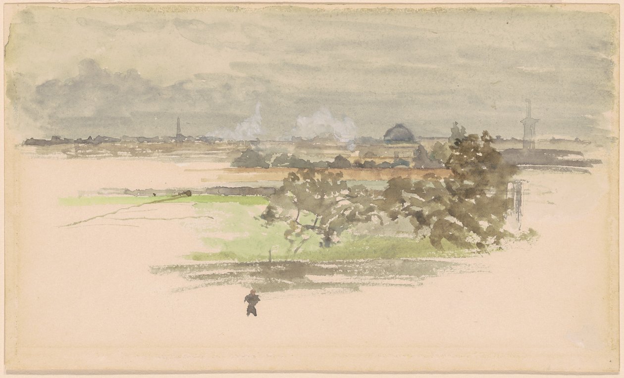Mocsár Zeelandon alkotó: James Abbott McNeill Whistler