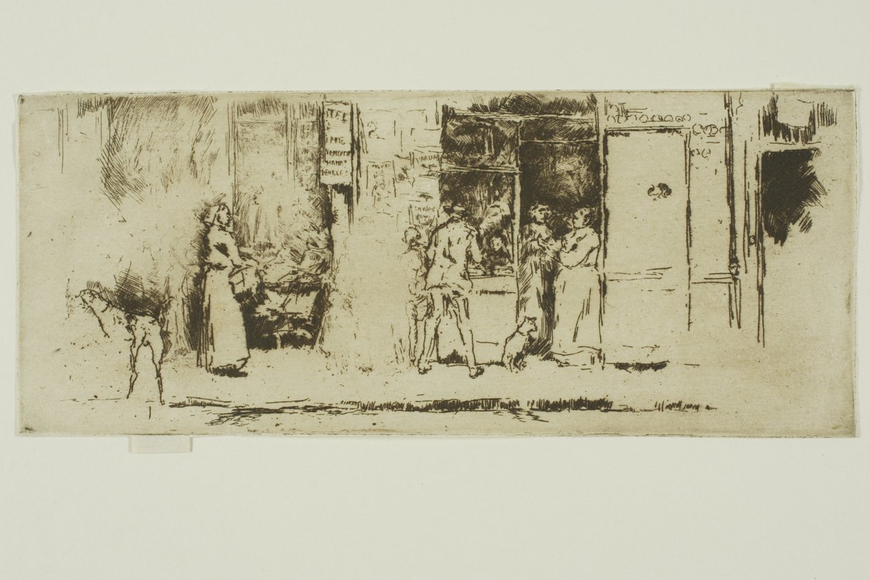 Újságbódé, Rue de Seine alkotó: James Abbott McNeill Whistler