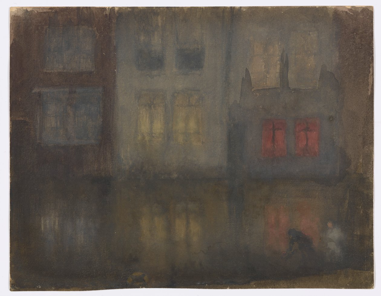 Nocturne: Black and Red-Back-csatorna, Hollandia alkotó: James Abbott McNeill Whistler