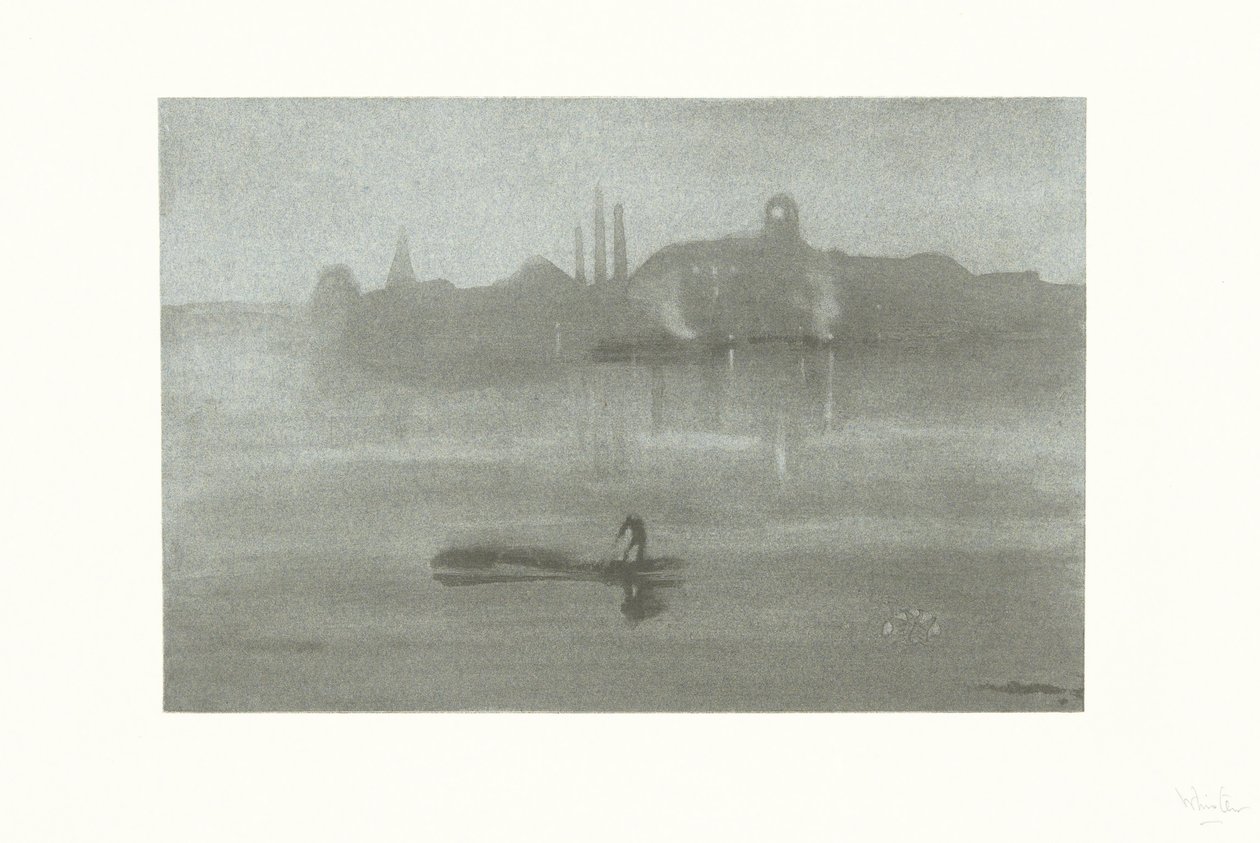 Nocturne: A folyó Battersea-ben alkotó: James Abbott McNeill Whistler