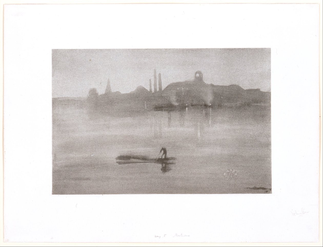 Nocturne: A folyó Battersea-nél alkotó: James McNeill Whistler
