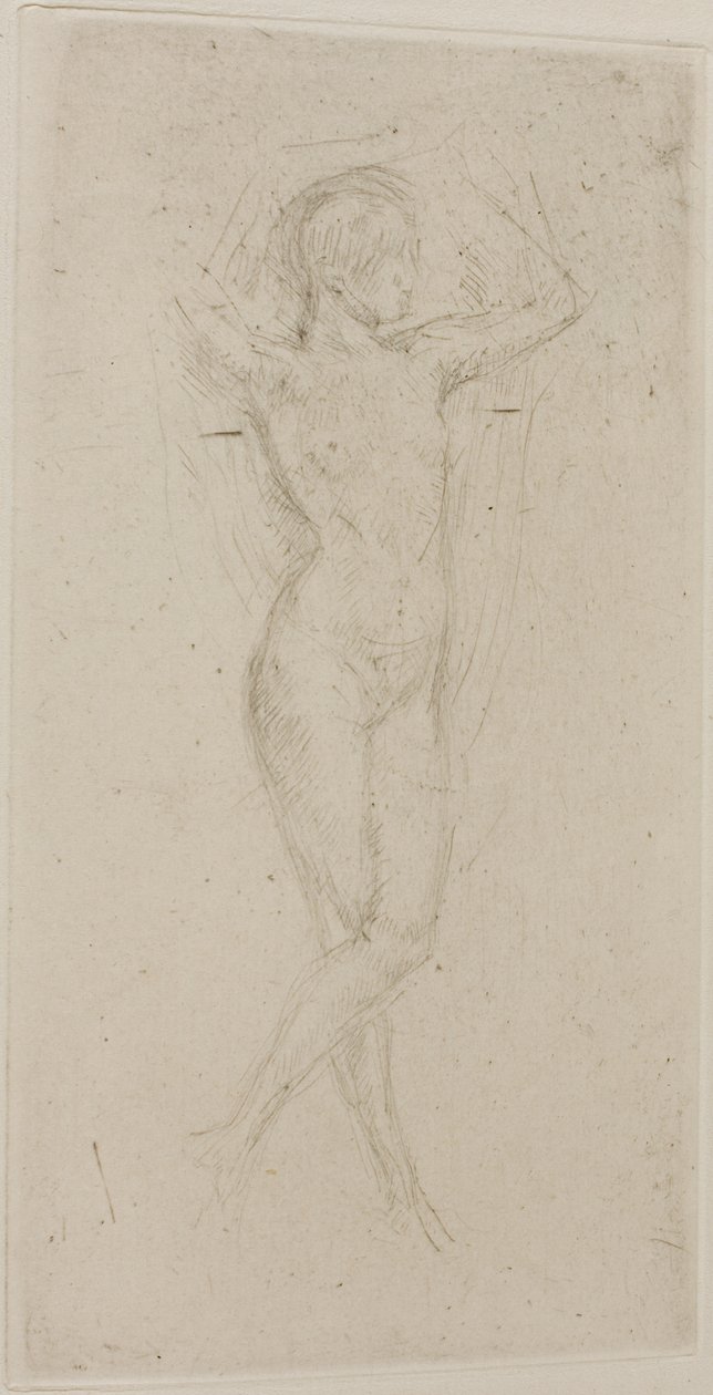 Meztelen lány felemelt karral alkotó: James Abbott McNeill Whistler