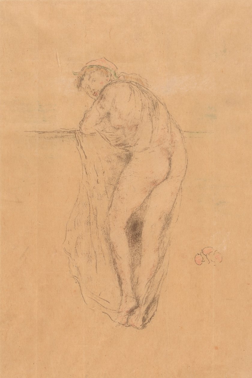 Meztelen modell, hátulnézet alkotó: James Abbott McNeill Whistler