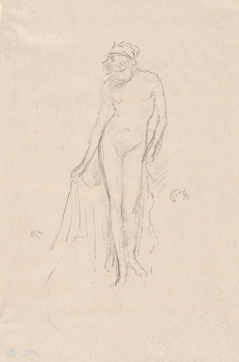 Aktmodell, álló alkotó: James Abbott McNeill Whistler