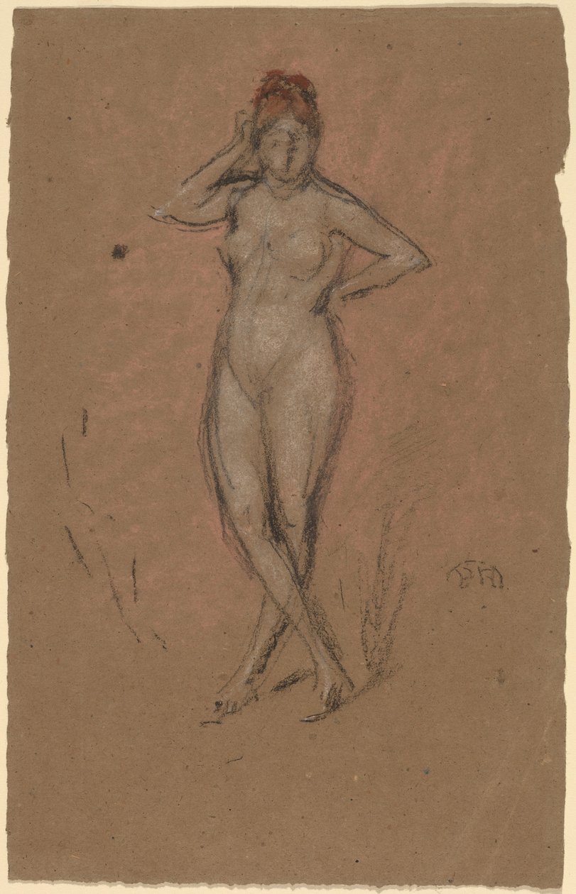 Meztelen, keresztbe tett lábakkal alkotó: James Abbott McNeill Whistler