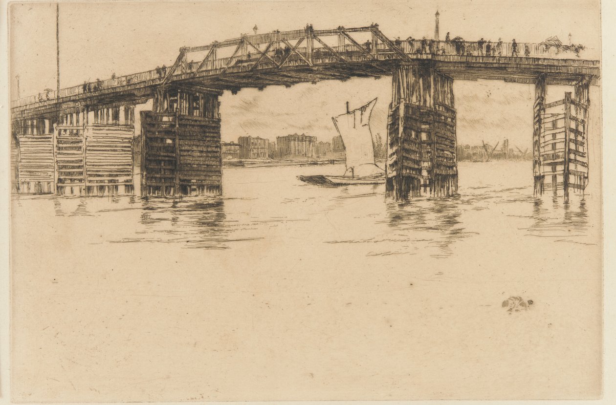 Régi Battersea híd alkotó: James Abbott McNeill Whistler