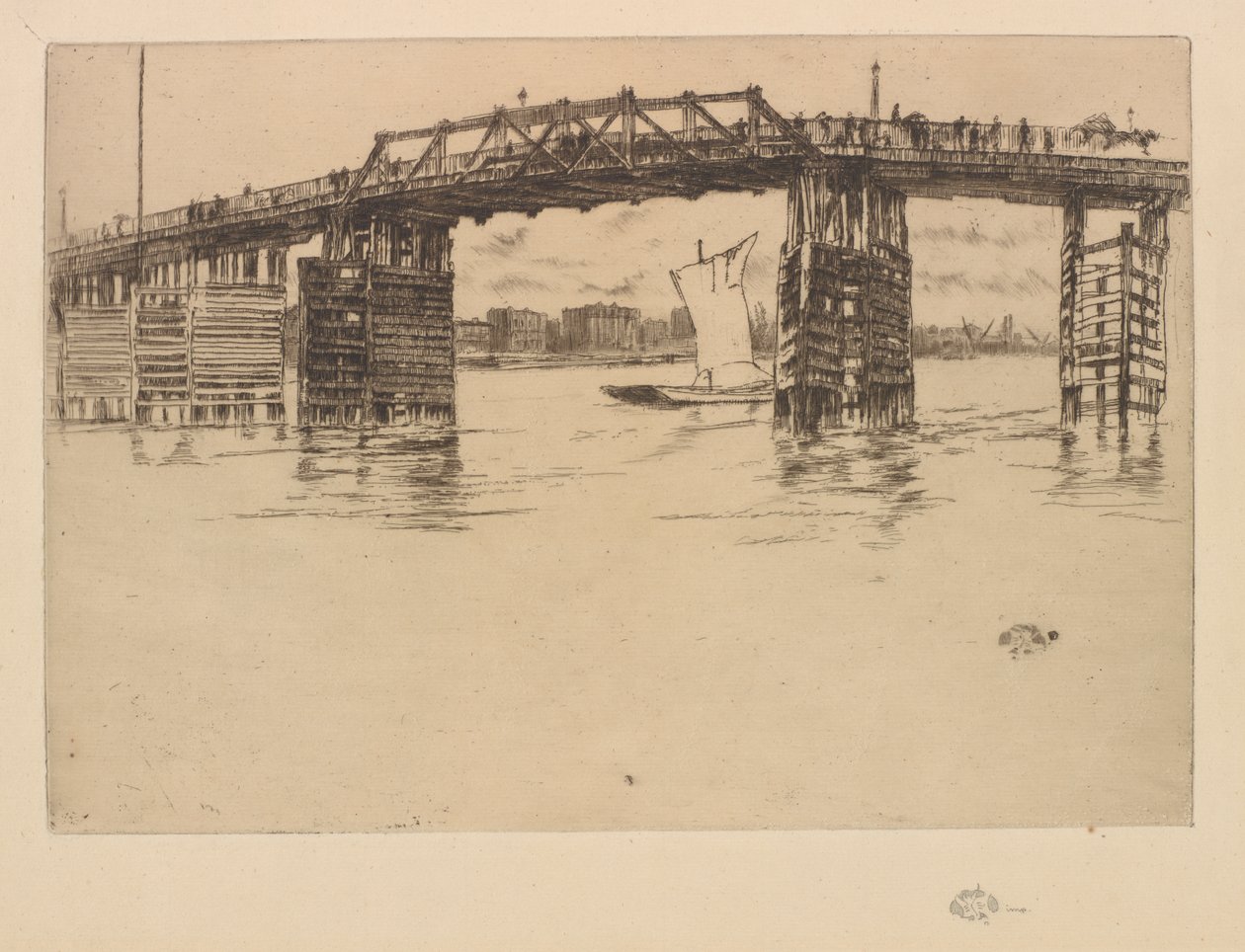 Régi Battersea híd alkotó: James Abbott McNeill Whistler