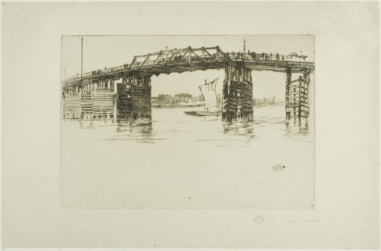 Régi Battersea híd alkotó: James Abbott McNeill Whistler