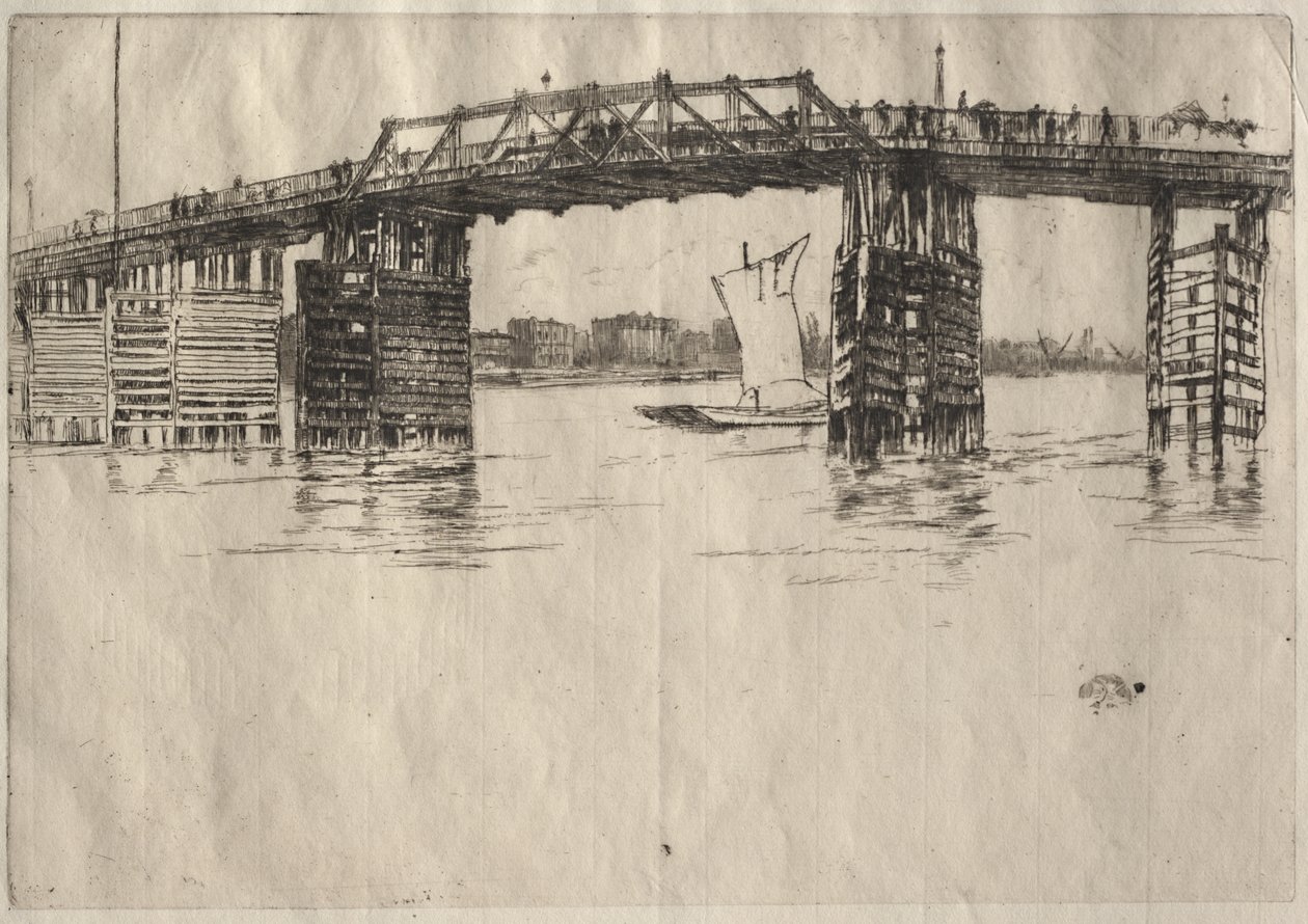 A régi Battersea-híd alkotó: James McNeill Whistler