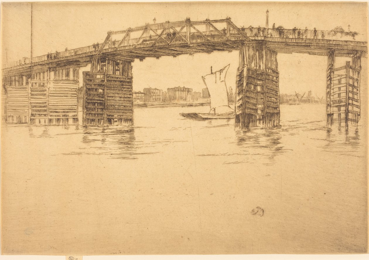 A régi Battersea-híd alkotó: James McNeill Whistler