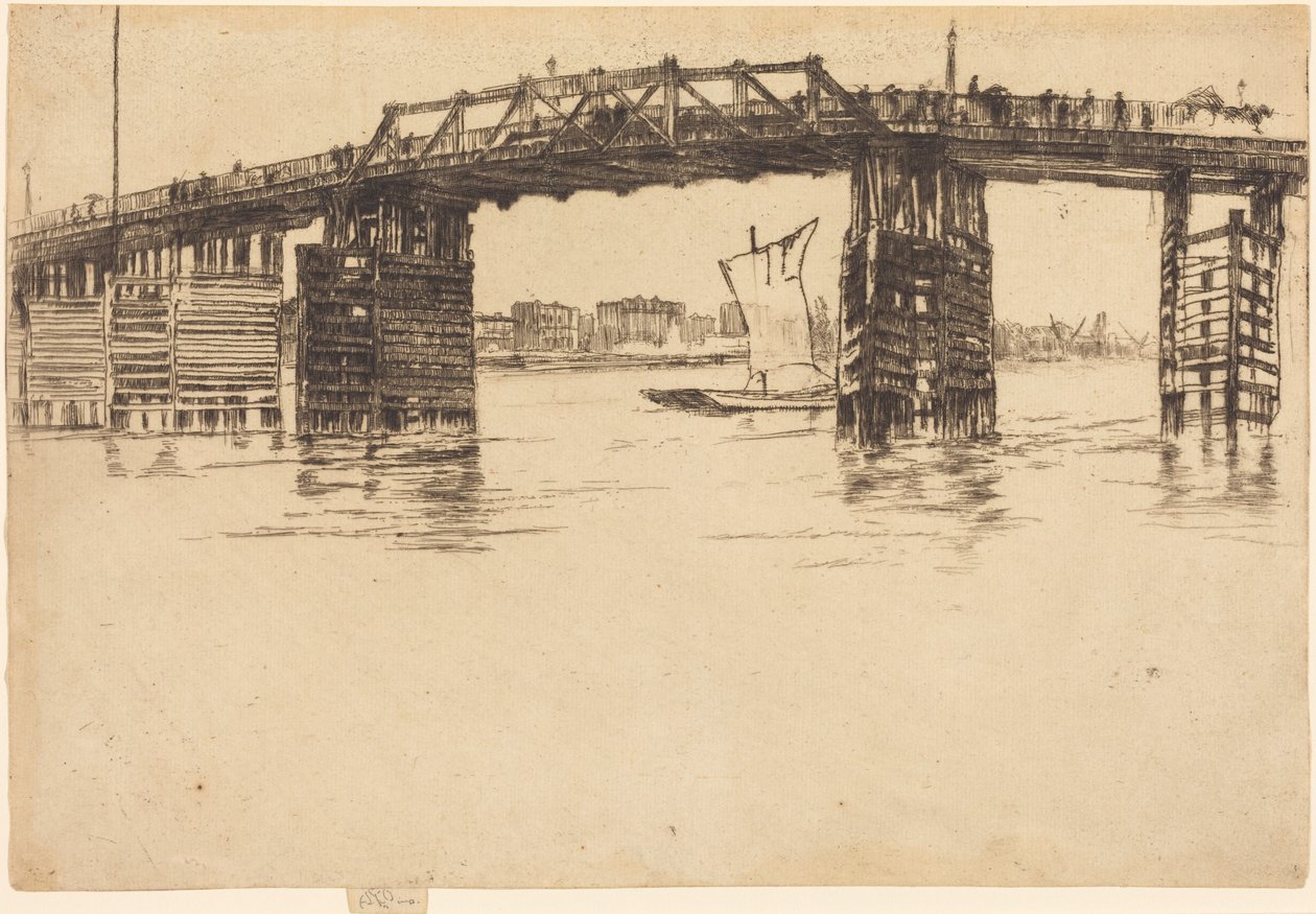 A régi Battersea híd alkotó: James McNeill Whistler