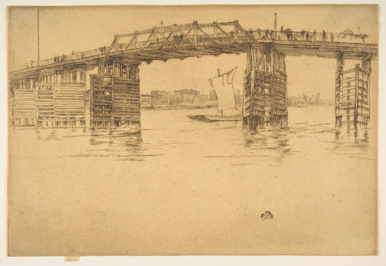 A régi Battersea híd alkotó: James McNeill Whistler