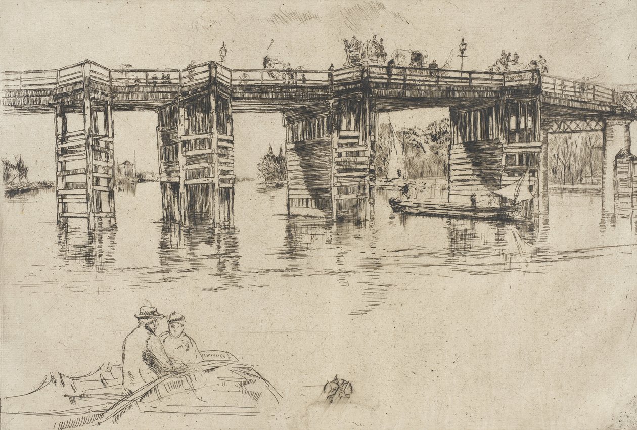 A régi putneyi híd alkotó: James McNeill Whistler