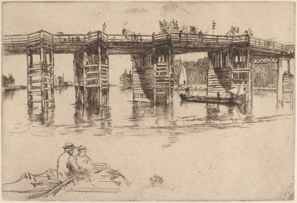 A régi Putney híd alkotó: James McNeill Whistler