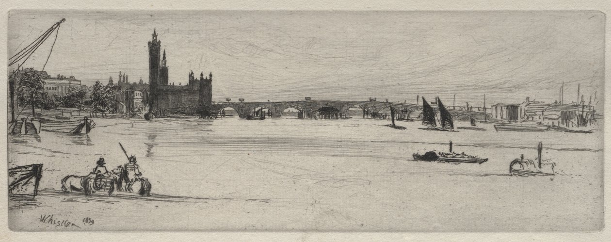 A régi Westminster-híd alkotó: James McNeill Whistler