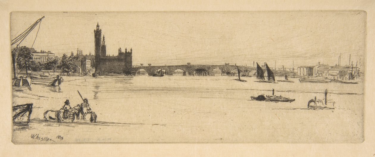 A régi Westminster-híd alkotó: James McNeill Whistler