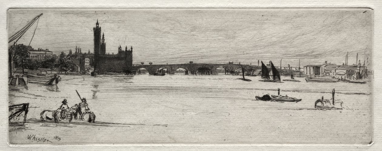 A régi Westminster híd alkotó: James McNeill Whistler