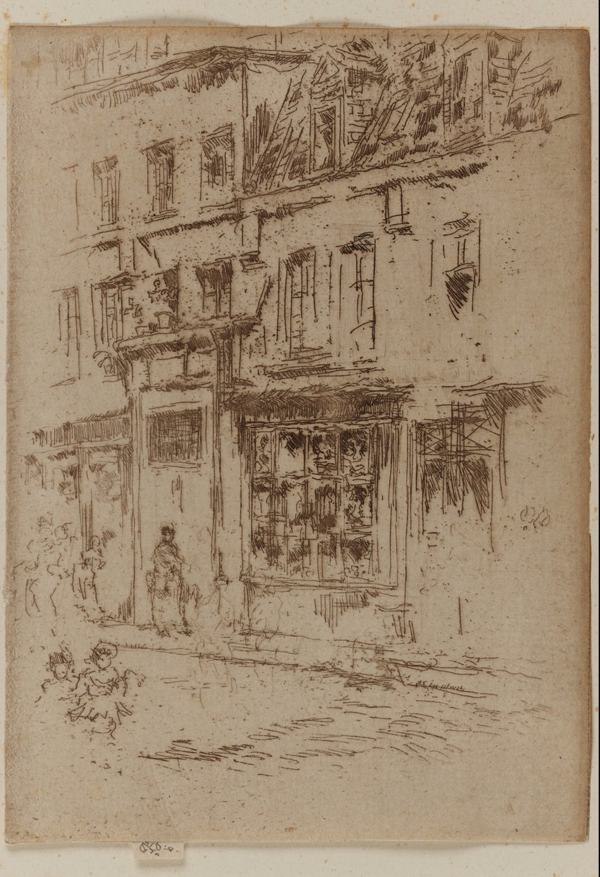 Little Butter Street, Brüsszel alkotó: James Abbott McNeill Whistler