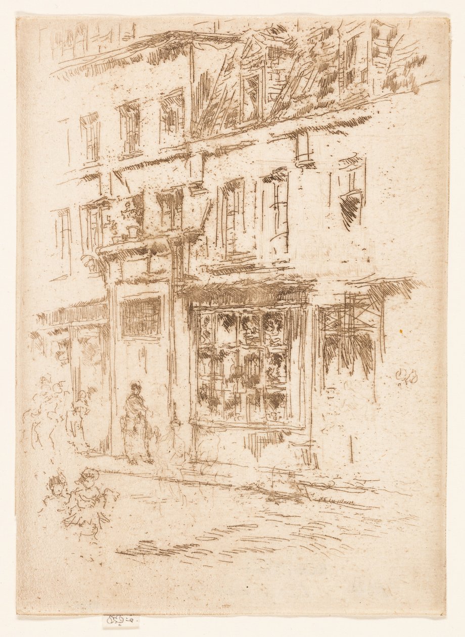 Little Butter Street, Brüsszel alkotó: James Abbott McNeill Whistler