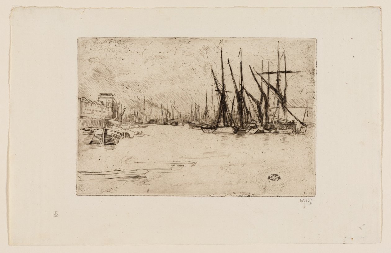 Pickle Herring Wharf alkotó: James Abbott McNeill Whistler