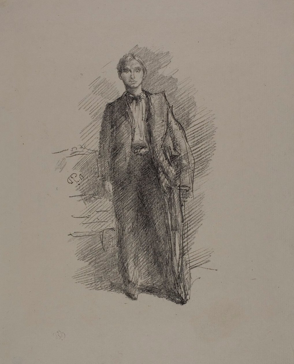 Portrétanulmány: Herbert C. Pollitt úr alkotó: James Abbott McNeill Whistler