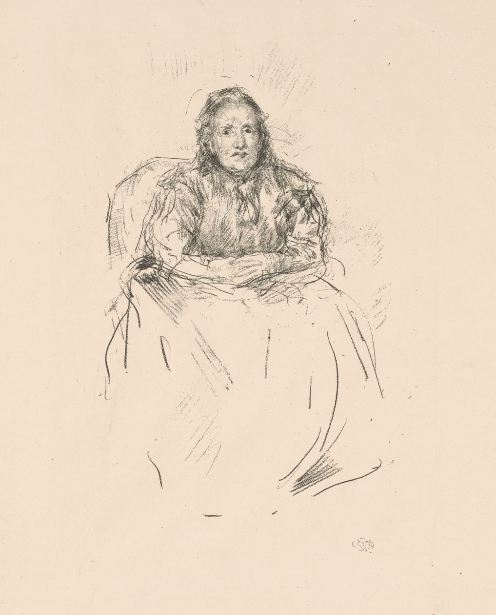 Portré tanulmány: Philip asszony alkotó: James McNeill Whistler