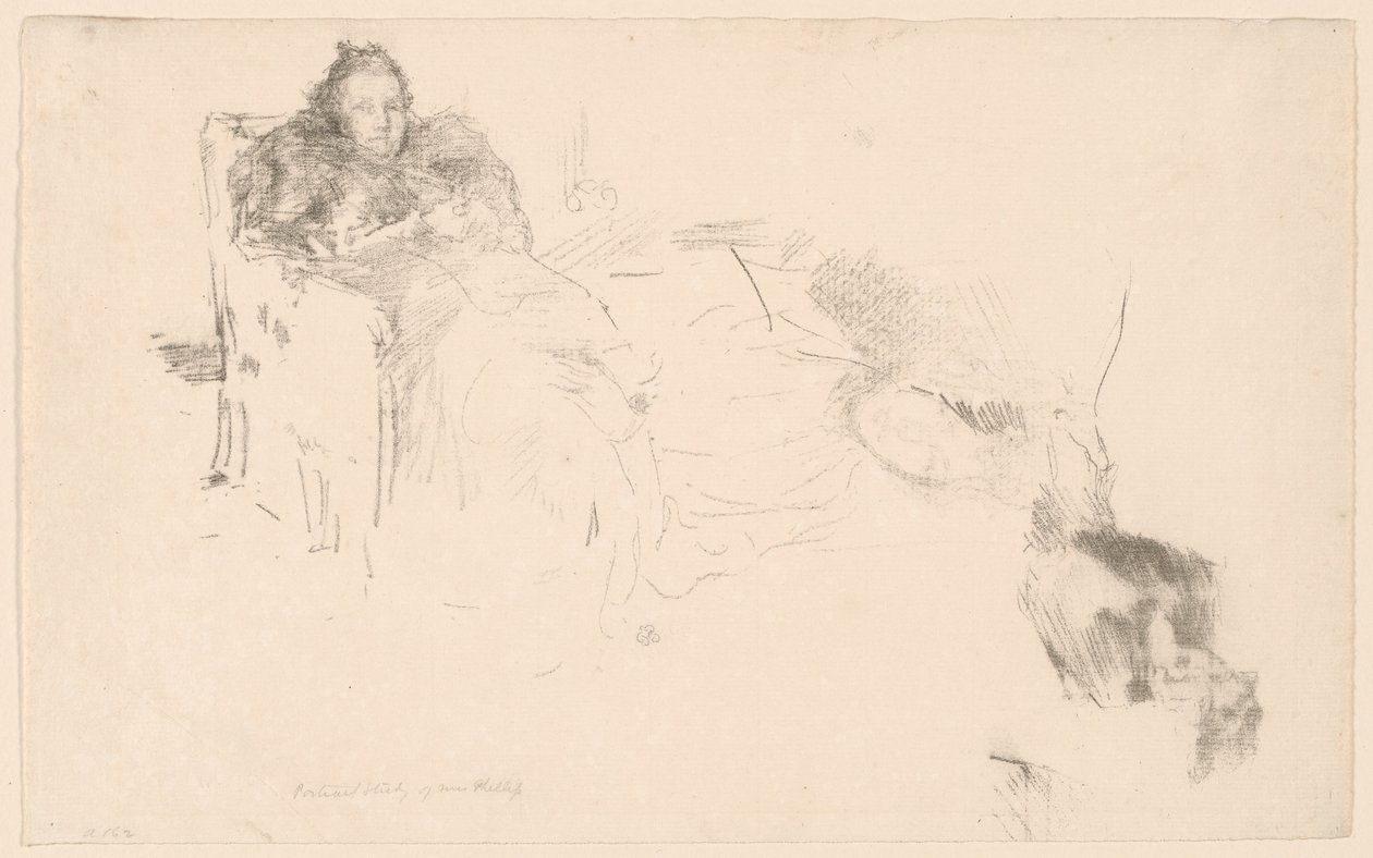 Portrétanulmány: Mrs. Philip, No. 4 [Studies of the Philips] alkotó: James Abbott McNeill Whistler