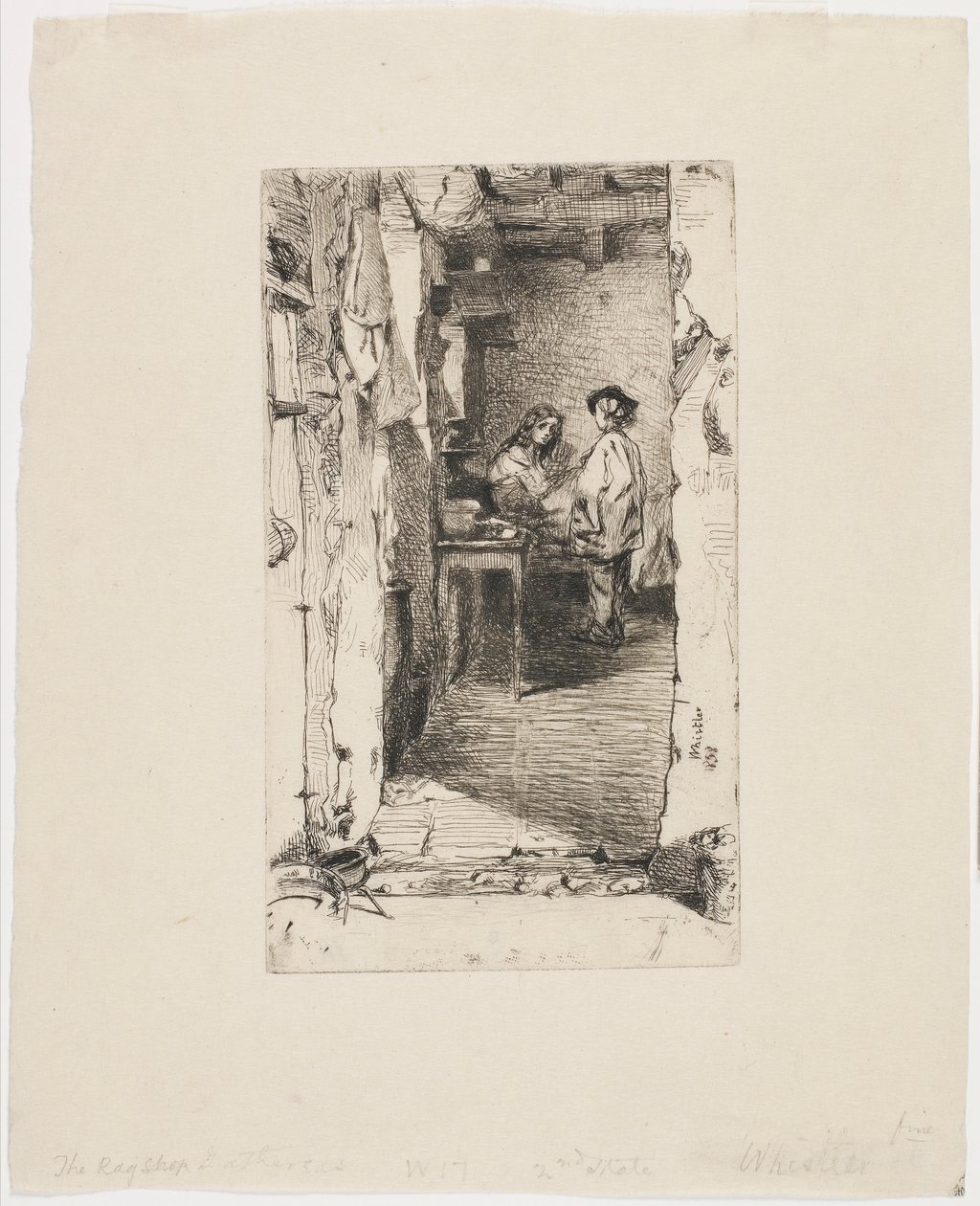 Rag Pickers, Mouffetard kerület, Párizs alkotó: James Abbott McNeill Whistler