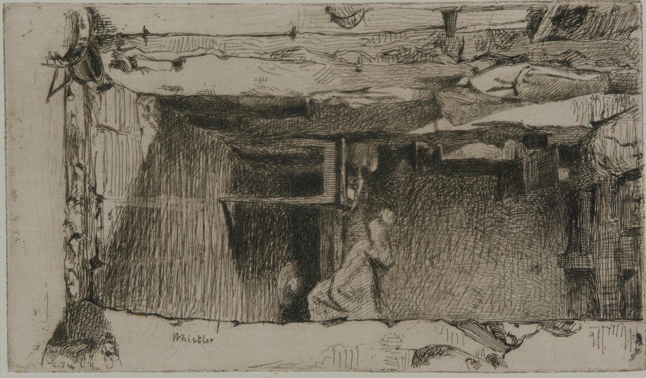 Rag Pickers, Mouffetard kerület, Párizs alkotó: James Abbott McNeill Whistler