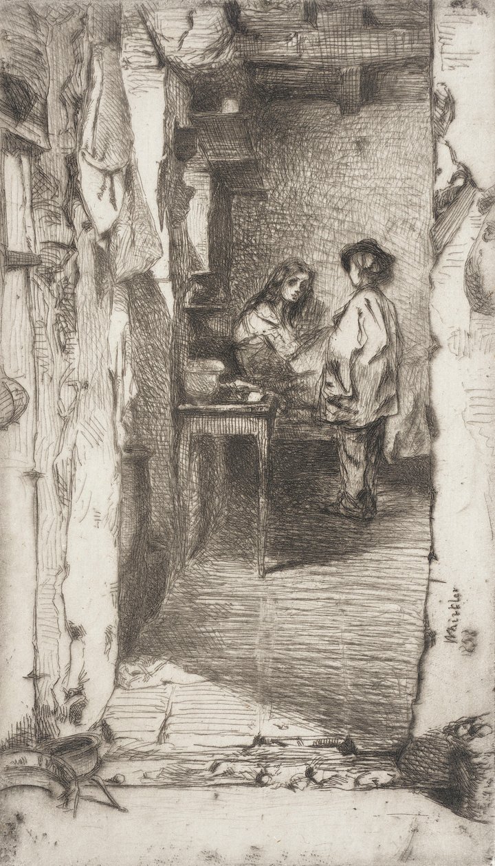 Rongyszedők, Mouffetard negyed, Párizs alkotó: James McNeill Whistler