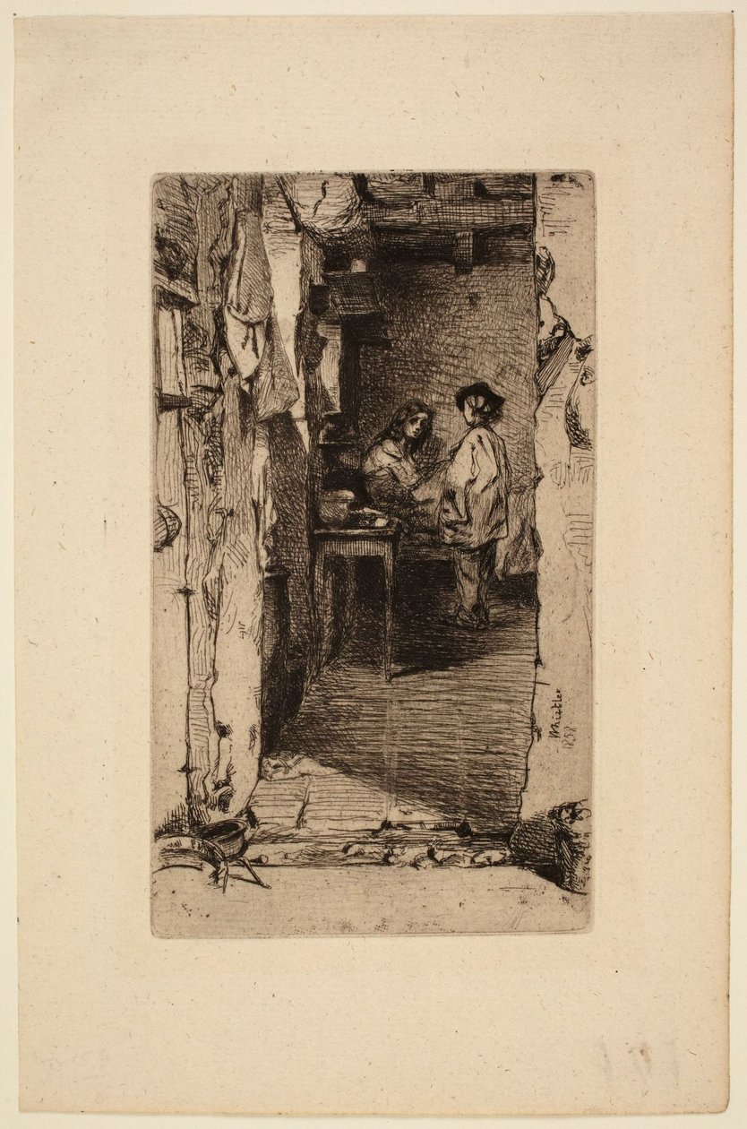 Rongyszedők, Quartier Mouffetard, Párizs alkotó: James McNeill Whistler
