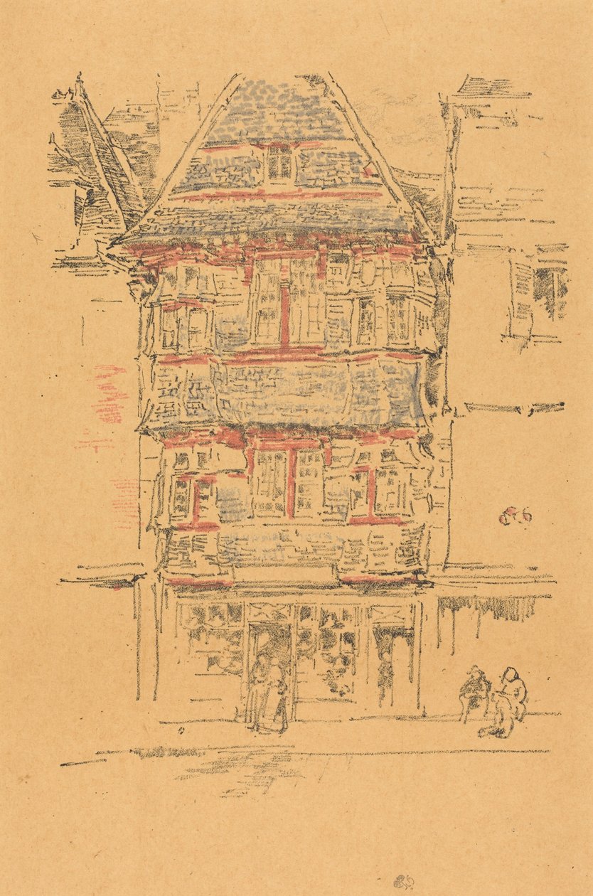 Vörös ház, Paimpol alkotó: James McNeill Whistler