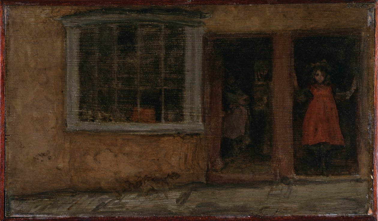 Rose and Red: A fodrászüzlet, Lyme Regis  alkotó: James McNeill Whistler