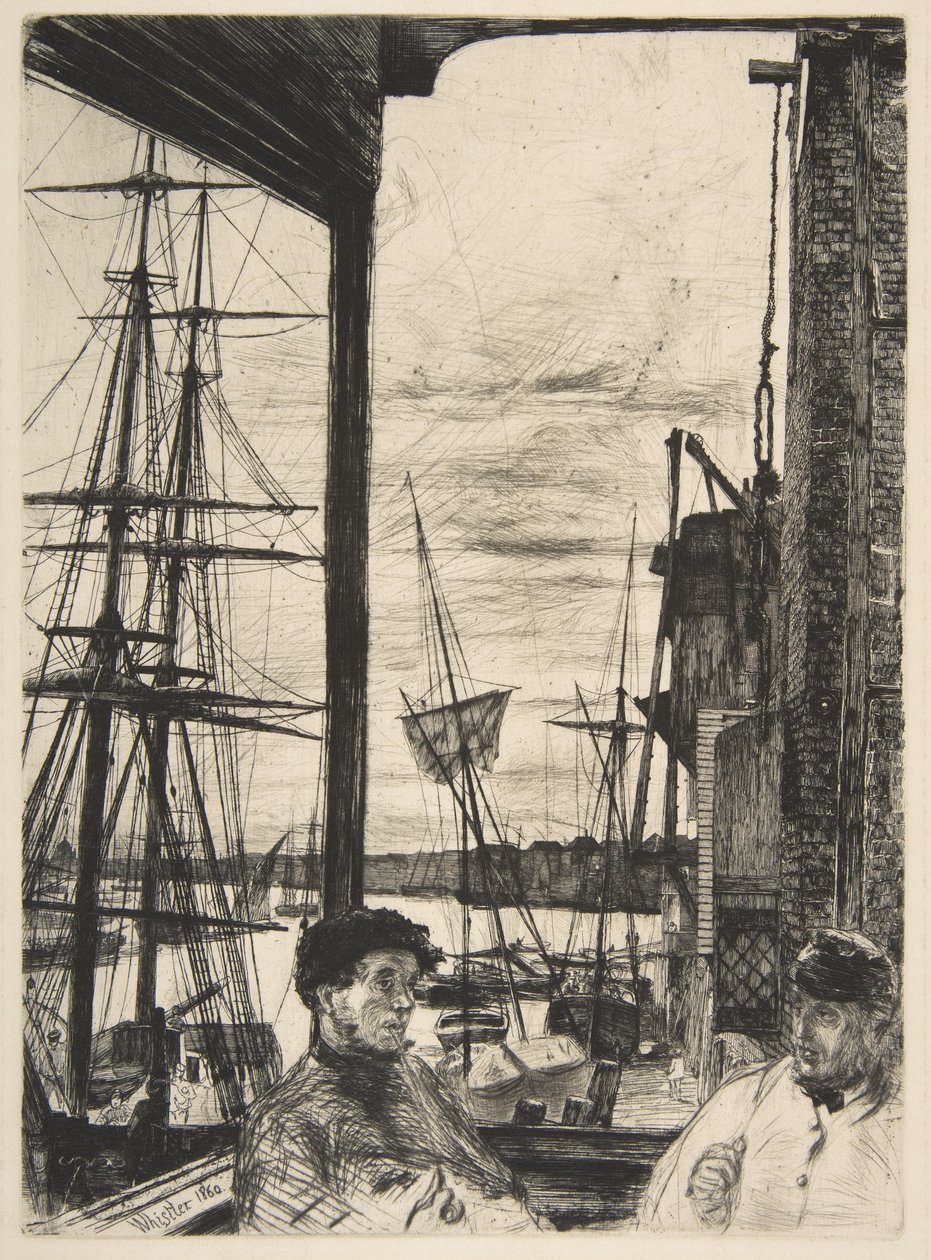 Rotherhithe (Wapping) alkotó: James McNeill Whistler