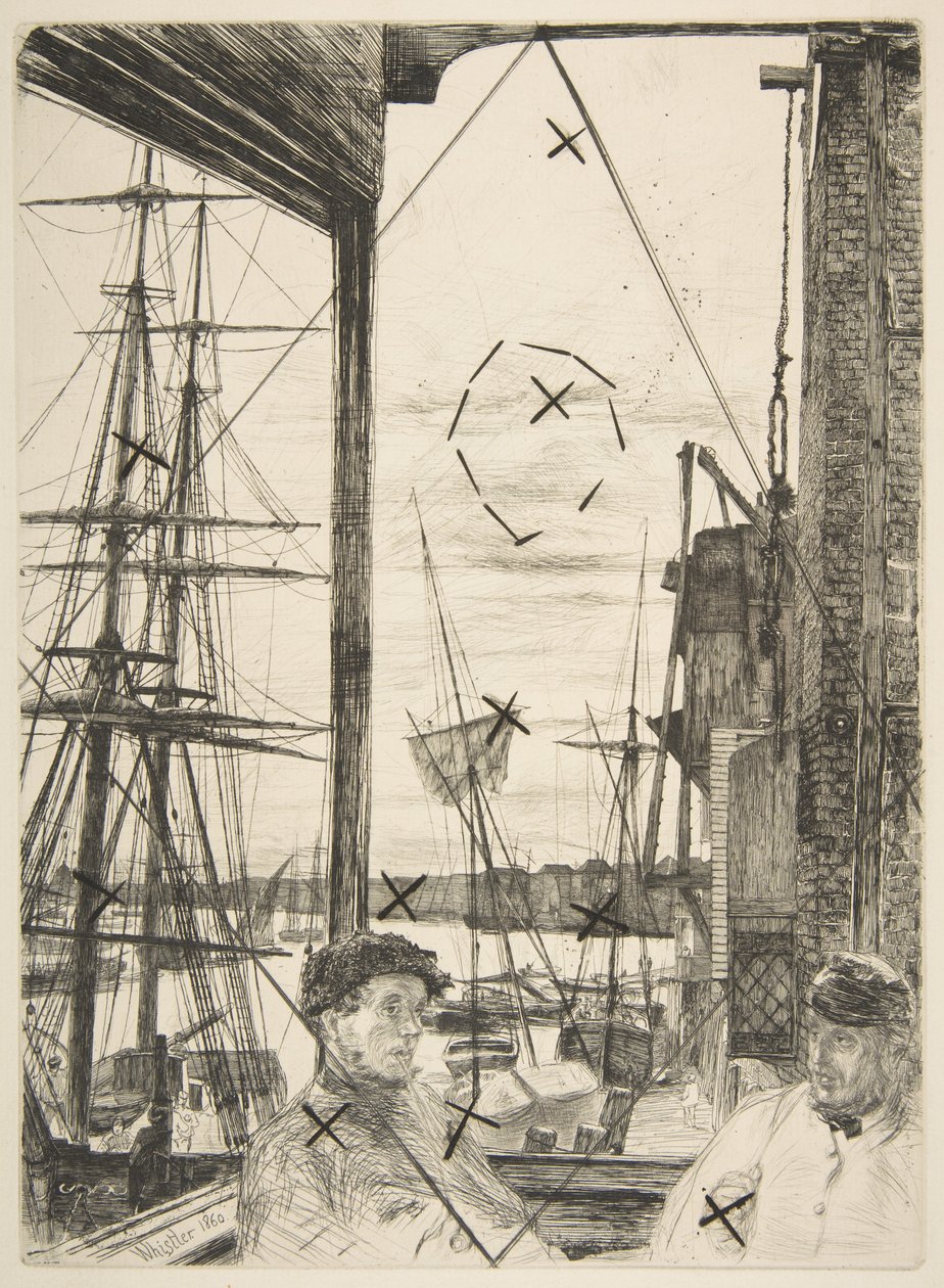 Rotherhithe (Wapping) alkotó: James McNeill Whistler