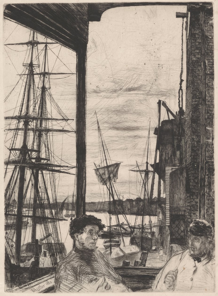 Rotherhithe K. 66 III a „The Thames Set” sorozatból alkotó: James McNeill Whistler