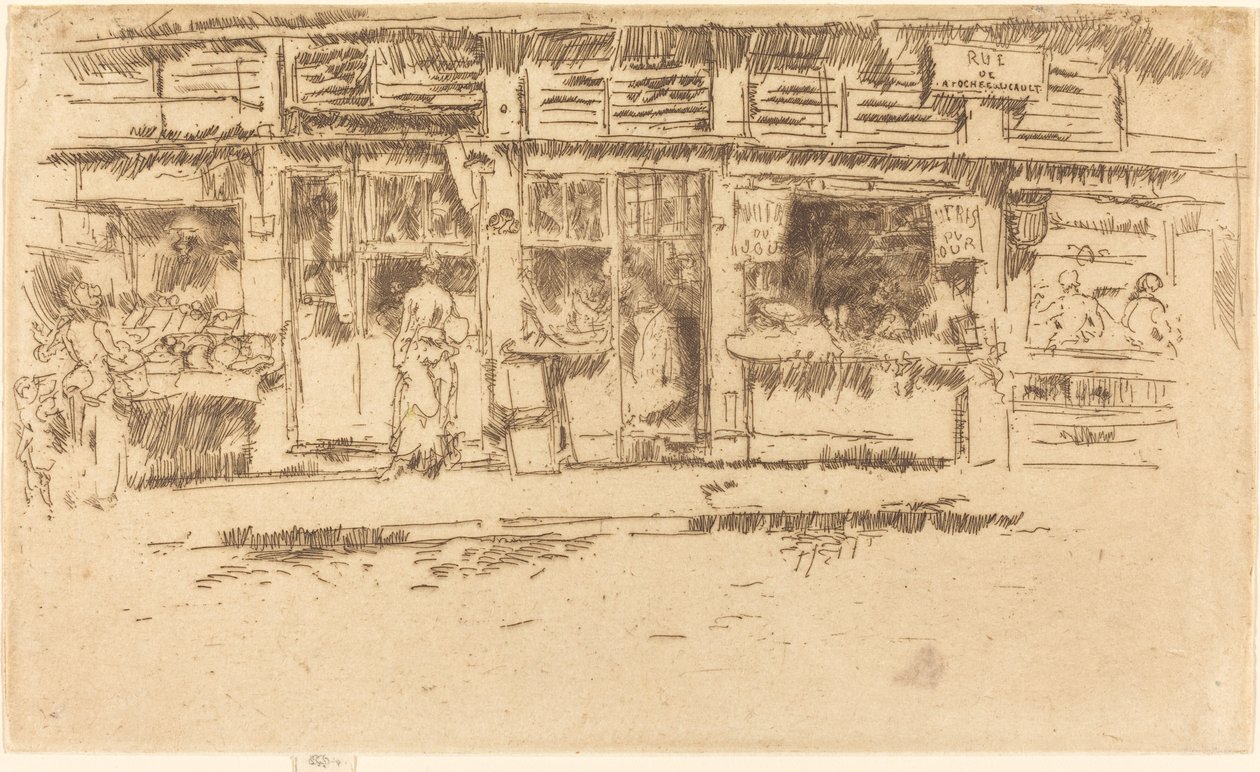 Rue de la Rochefoucauld alkotó: James Abbott McNeill Whistler