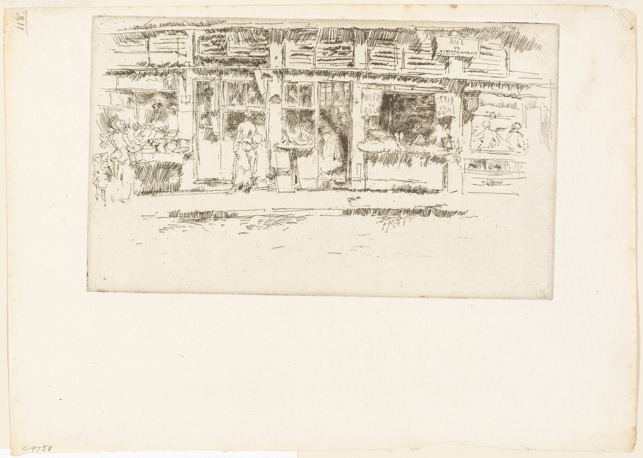 Rue de la Rochefoucauld alkotó: James Abbott McNeill Whistler
