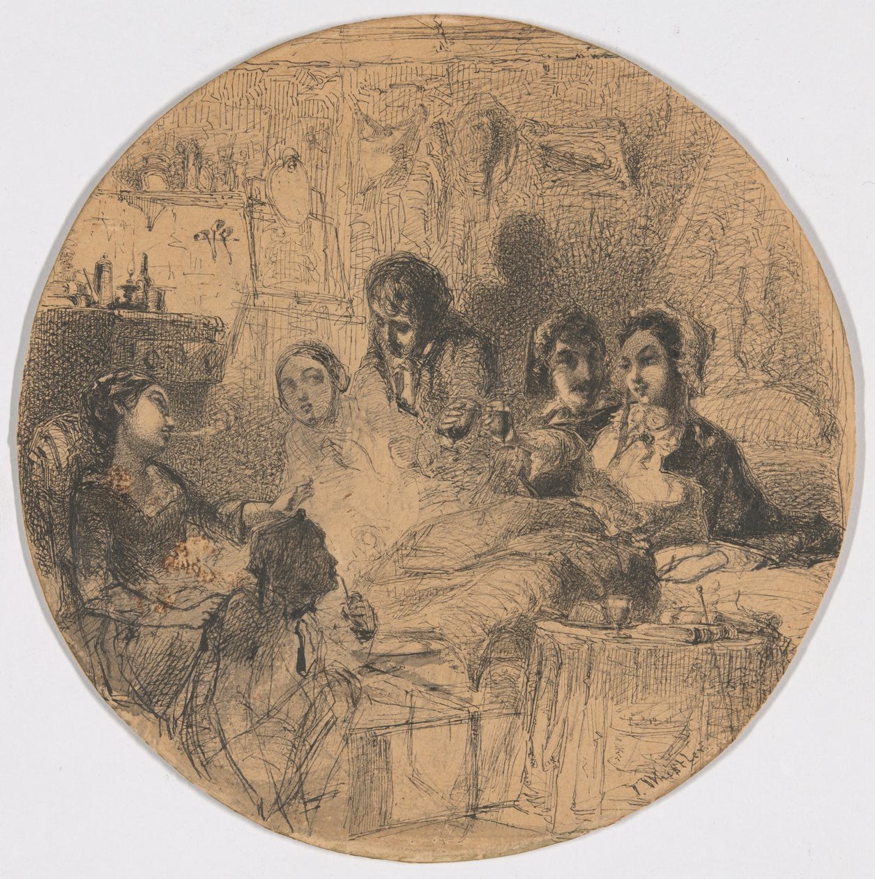 Jelenet a Bohéméletből alkotó: James McNeill Whistler