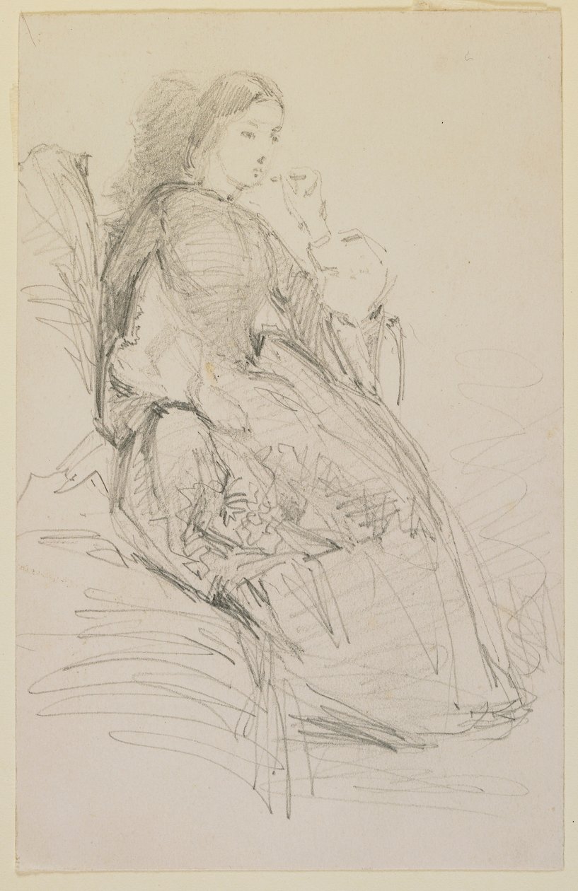Ülő nő, dohányzik alkotó: James Abbott McNeill Whistler