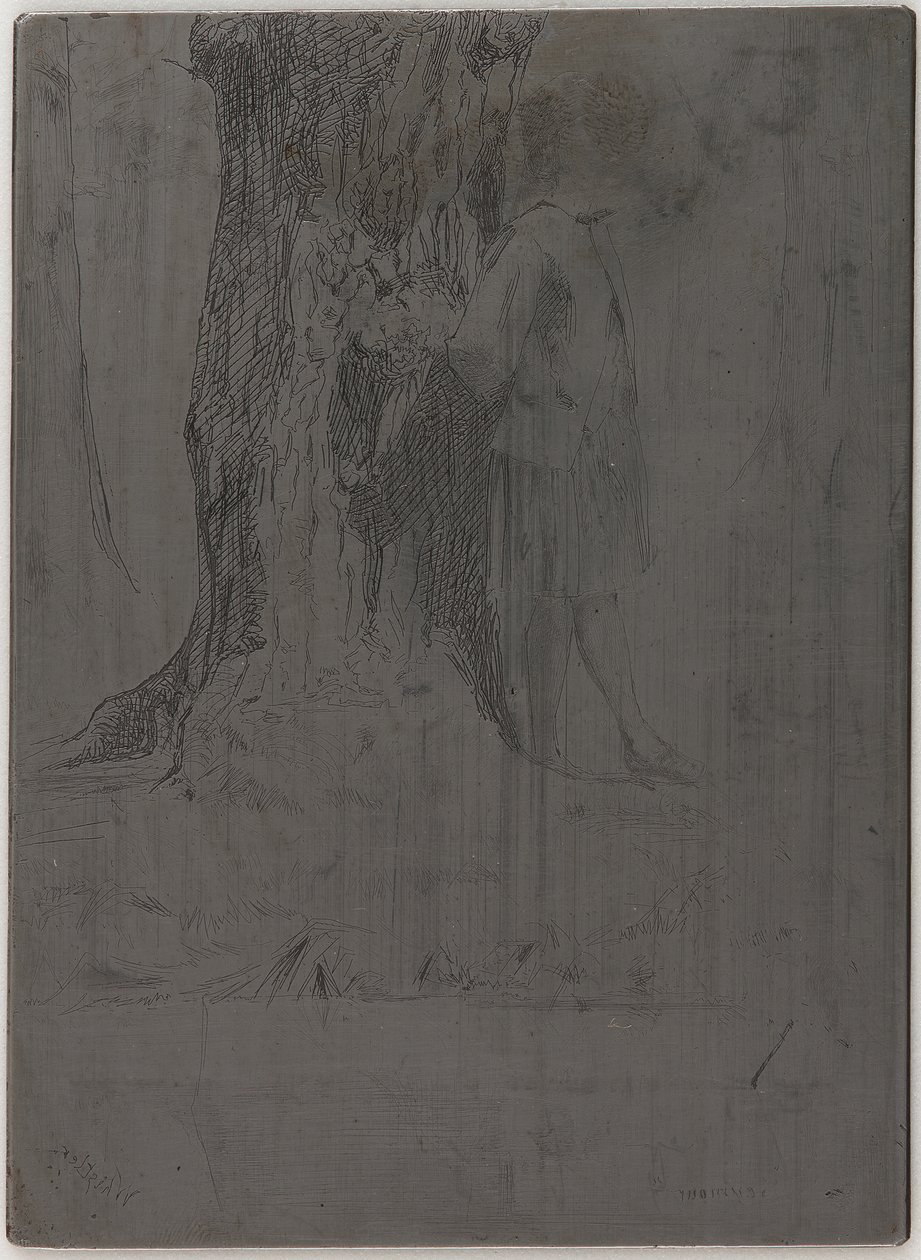 Seymour egy fa alatt áll alkotó: James Abbott McNeill Whistler