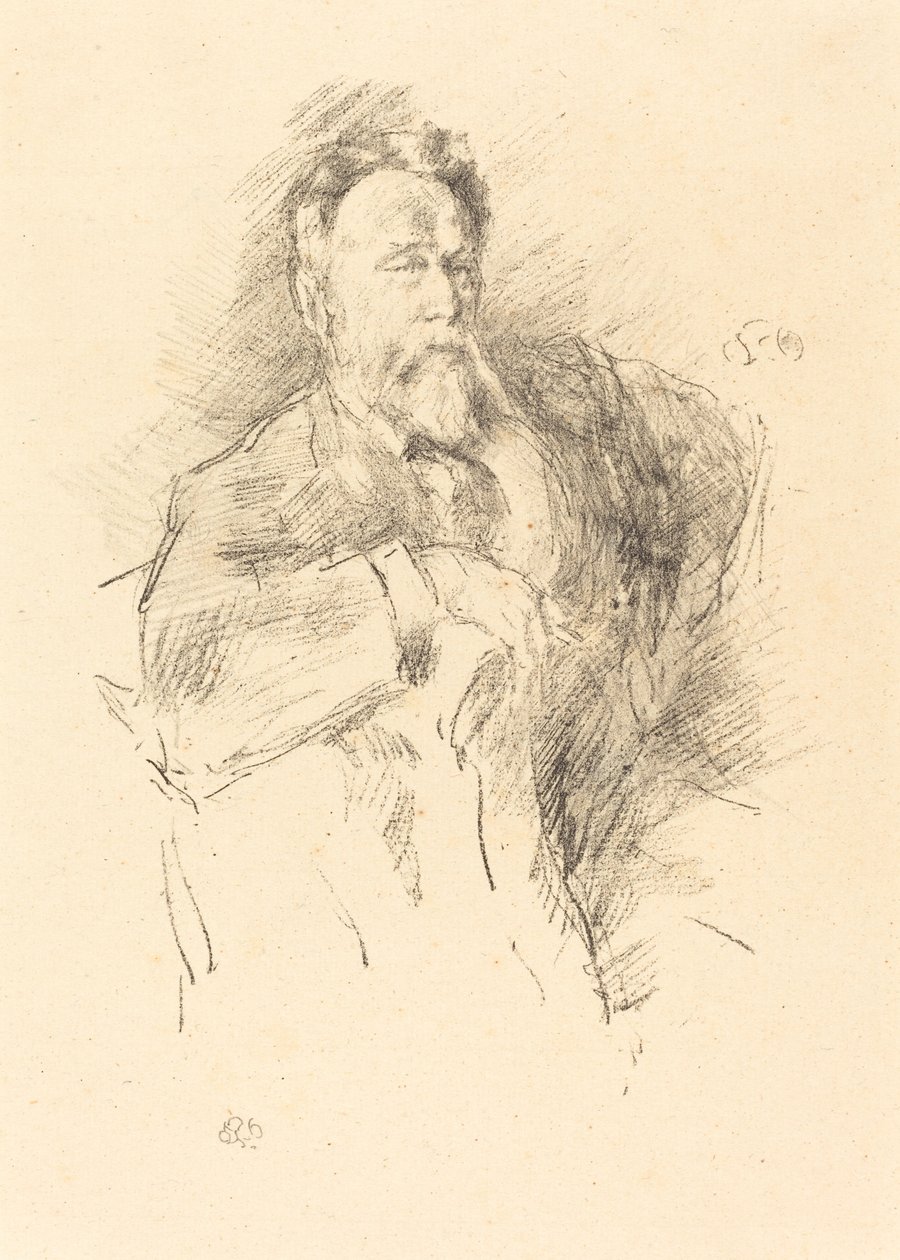William E. Henley vázlata alkotó: James Abbott McNeill Whistler