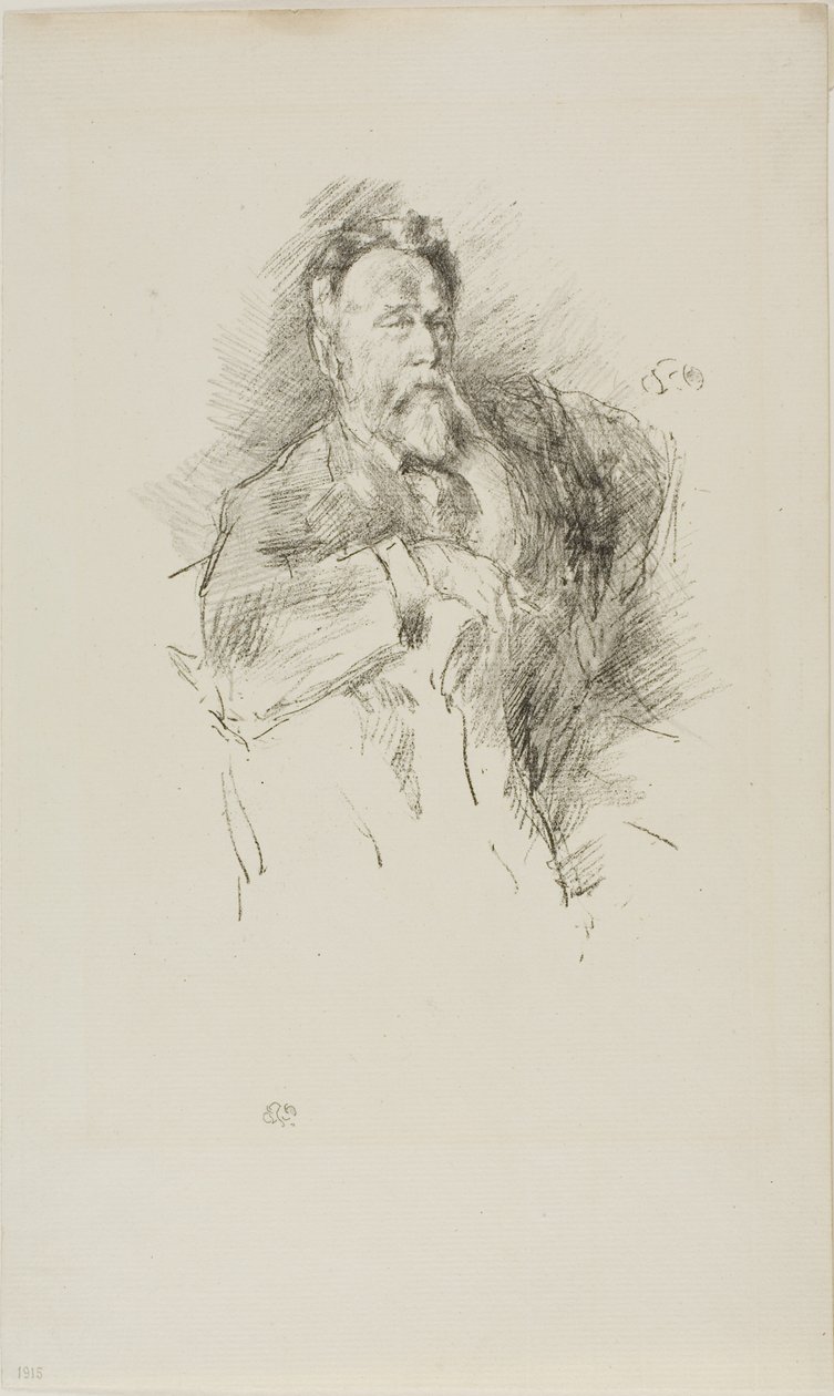 William E. Henley vázlata alkotó: James Abbott McNeill Whistler