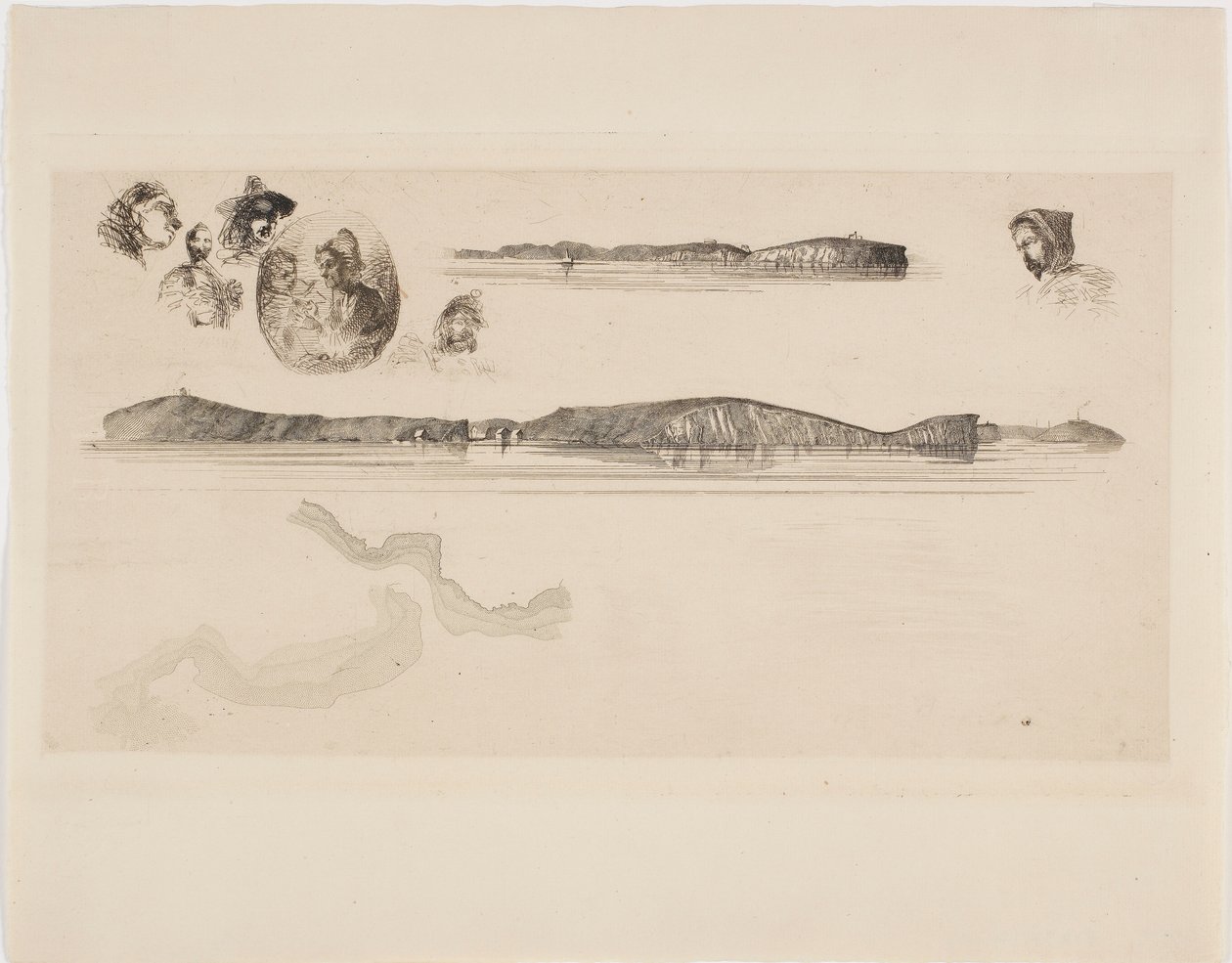 Vázlatok a partfelmérő táblán alkotó: James Abbott McNeill Whistler
