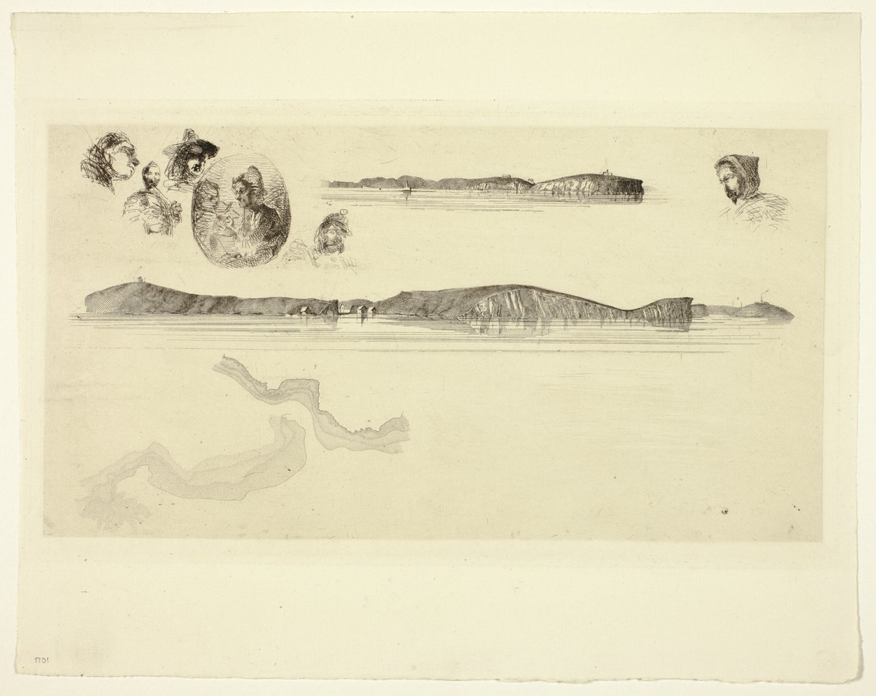 Vázlatok a partfelmérő táblán alkotó: James Abbott McNeill Whistler
